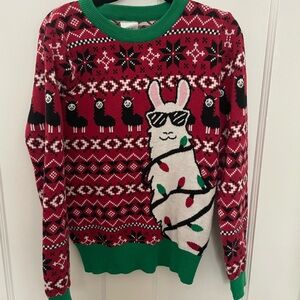 Festive Llama Christmas Sweater